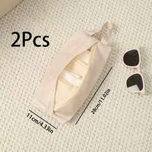 2 件装旅行胸罩和内裤收纳袋，多功能内衣分隔袋，布质手持收纳袋 - 彩色 - 查看 8