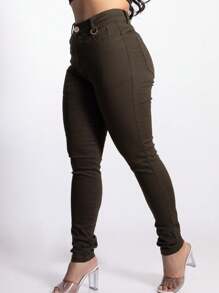 Skinny With Lycra Collor Collection - 綠色 - 查看 2