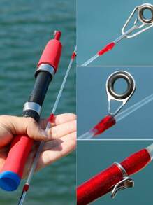 SOUGAYILANG 1Pc 2 Đoạn Cần Câu Cá Trên Băng Đỏ Siêu Nhẹ Và Di Động Có Ghế Cuộn Dây Bằng ABS Và Tay Cầm Bằng EVA, Cần Câu Cá Mùa Đông, Đồ Câu Cá - Đỏ - Xem 10