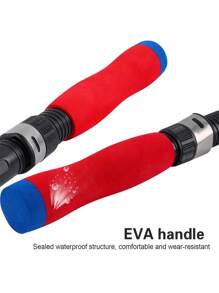 SOUGAYILANG 1Pc 2 Đoạn Cần Câu Cá Trên Băng Đỏ Siêu Nhẹ Và Di Động Có Ghế Cuộn Dây Bằng ABS Và Tay Cầm Bằng EVA, Cần Câu Cá Mùa Đông, Đồ Câu Cá - Đỏ - Xem 5