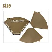 100 4-Cone Coffee Filters, Unbleached Natural Paper, Non-Blow-Out, Disposable Pour Drip Coffee Maker - Multicolor - View 14