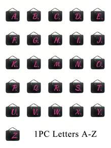 1 件圣经袋，首字母印刷 A-Z，圣经封面，圣经架，便携整理袋，带拉链和口袋，适用于标准尺寸圣经袋，用于圣经学习，圣经封面，花卉圣经盒，带手柄圣经袋，非常适合成人女性男性圣经学习（黑色）（拉链位置随机） - 黑色 - 查看 2