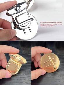 2 件银色小锁扣，用于 DIY 包袋装饰 - 銀色 - 查看 9