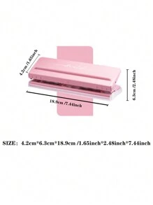 1个可调节6孔A7打孔器 - 活页会计用纸打孔器，适用于办公室和学生文具
