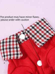 1 bộ đồ cho mèo, quần áo chống rụng lông cho chó mèo mùa thu đông - Đỏ - Xem 7