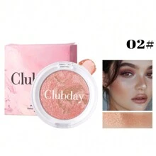 Clubday 5 色独立压制粉状腮红盘，精细研磨，明亮，高色度，高光和眼影合一，便于携带和补妆 - 彩色 - 查看 17