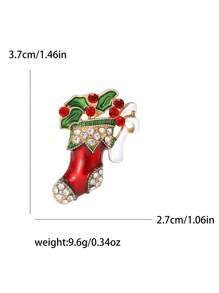 Christmas Elk Brooch For Women Garland Brooch Christmas Tree Brooch Hat Brooch Snowflake Brooch Santa Claus Brooch Bear Brooch Glove Brooch Boots Brooch Bell Brooch Sleigh Brooch Cane Brooch Snowman Brooch Sock Brooch Party Banquet Jewelry Accessory Gift - Christmas - View 11