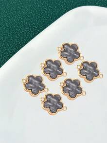 5 件/包合金贝壳五瓣花和三叶草多色金色吊坠，DIY 项链和手链饰品，送给朋友和家人的礼物 - 彩色 - 查看 7