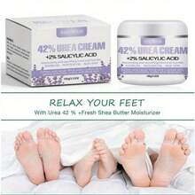 Urea Cream 42% With 2% Salicylic Acid, Tea Tree Oil, Shea Butter, Aloe Vera - For Body,Feet, Hands, Heels, Elbows, Knees Urea Body Cream - Lavender + Avocado Urea Cream - View 3