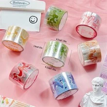 Bộ nhãn dán sổ lưu niệm - Viền trang trí, mây, vật liệu nền mứt cho sổ ghi chép và đồ thủ công tự làm - Tròn - Xem 2