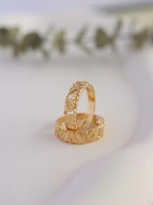 1pc 18K Gold Plated Vintage Hollow Tree Leaf Ring, S925 Sterling Silver Style Rich In Details & Suitable For Daily Wear, Designer Collection For Women