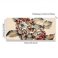 1 件彩色花卉印花鼠标垫游戏鼠标垫多尺寸键盘桌垫橡胶防滑办公鼠标垫办公桌配件键盘桌垫适用于学校办公室家庭礼物送给朋友家人 - 彩色 - 查看 5