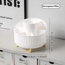 1 件 360° 旋转桌面收纳盒、笔筒、化妆品收纳盒、桌面储物架、浴室储物盒、办公用品架、分类收纳盒。文具收纳工具、圣诞节/万圣节礼物 - 彩色 - 查看 16