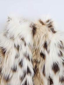 女士长袖蓬松休闲夹克，简约设计，适合日常穿着 - 彩色 - 查看 3