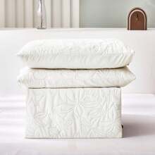 3 件花卉夜景羽绒被套套装：1 件羽绒被套 + 2 件枕套，亲肤透气柔软舒适（1 *羽绒被套 + 2 *枕套，无填充物） - 白色 - 查看 7