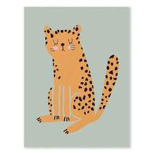 1 件婴儿可爱鹅豹熊樱桃蝴蝶墙壁艺术海报北欧帆布画和版画墙壁画儿童房装饰无框架 - 彩色 - 查看 13