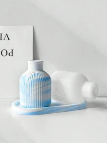 DIY涂鸦花瓶 自制创意花瓶模具 石膏插花树脂模具 硅胶材质可重复制作 可拆卸清洗 - 白色 - 查看 5