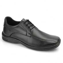 Men's Lace-Up Formal Shoes With Comfort Leather Belt + Wallet - Black - View 7