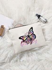 Túi đựng mỹ phẩm trang điểm hình con bướm và chữ nhiều màu Quà tặng sinh nhật tốt nghiệp cho con gái Quà tặng đám cưới Quà tặng con gái trưởng thành Túi đựng đồ vệ sinh cá nhân du lịch Quà tặng tiệc cô dâu cho con gái Túi đựng đồ trang điểm Quà tặng cho bộ đồ trang điểm Túi đựng đồ trang điểm Túi đựng đồ vệ sinh cá nhân cho bé gái Phụ nữ (Nhiều mẫu mã để lựa chọn) - Màu be - Xem 2