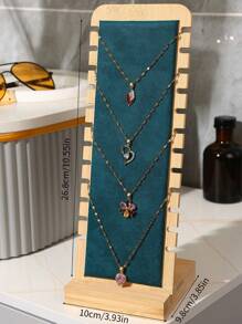1pc Removable Multi-Color Minimalist Wooden Necklace Pendant Display Rack, Jewelry Display Board, Gift For Women, Jewelry Shop Display Prop Back To School
