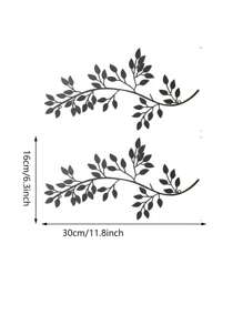 2pcs 30cm Metal Leaf Wall Decor, Vine Olive Branch Leaves Wall Art Sculpture, Home Decoration For Living Room & Bedroom, Home Decor, Room Decor, Wall Decor Gifts Birthday Graduation