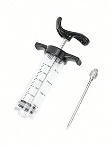 1pc/3pcs/4pcs Marinade Injector, Turkey Brining Syringe, Meat Tenderizer For Steak, Roast, BBQ Sauce And Injection - Multicolor - View 16