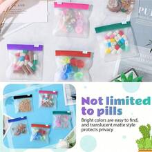 3pcs Portable Waterproof Moisture-Proof Medicine Storage Bags, Random Colors - Multicolor - View 3
