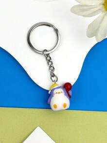 1 chiếc móc khóa hình chim cánh cụt, heo con, tiên, thỏ bun, người đàn ông bánh gừng bằng nhựa Giáng sinh sáng tạo, dễ thương, thích hợp cho túi xách, ba lô, phụ kiện, món quà tuyệt vời cho những người bạn thân nhất - Nhiều màu - Xem 10