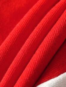 Set de 2 suéteres de niño con diseño de copos de nieve y letras navideñas, adecuado para primavera/otoño/invierno - Rojo - Ver 10