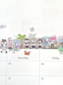 1 Cuộn Băng Keo Washi PET Retro AGUGU - Băng Keo Trang Trí Hoạt Hình Loạt Hình Nhỏ Cho Sổ Lưu Niệm, Nhật Ký, Tự Làm, Lên Kế Hoạch - Nhiều màu - Xem 3