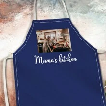1pc Customized Photo Apron, Personalized Apron, Photo Apron, Personalized Text Apron, Gift For Her, Personalized Gift - Beige - View 3