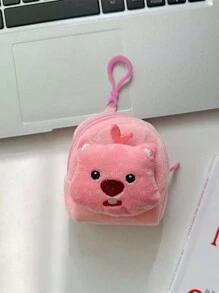 1 件水豚毛绒零钱包，可爱动物钥匙扣多功能卡/身份证夹，便携式配件 - 多色 - 查看 16