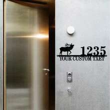 1 件定制鹿字母金属门牌号 - 个性化墙面艺术，适合家居装饰、独特入口特色和完美礼物 - 彩色 - 查看 5