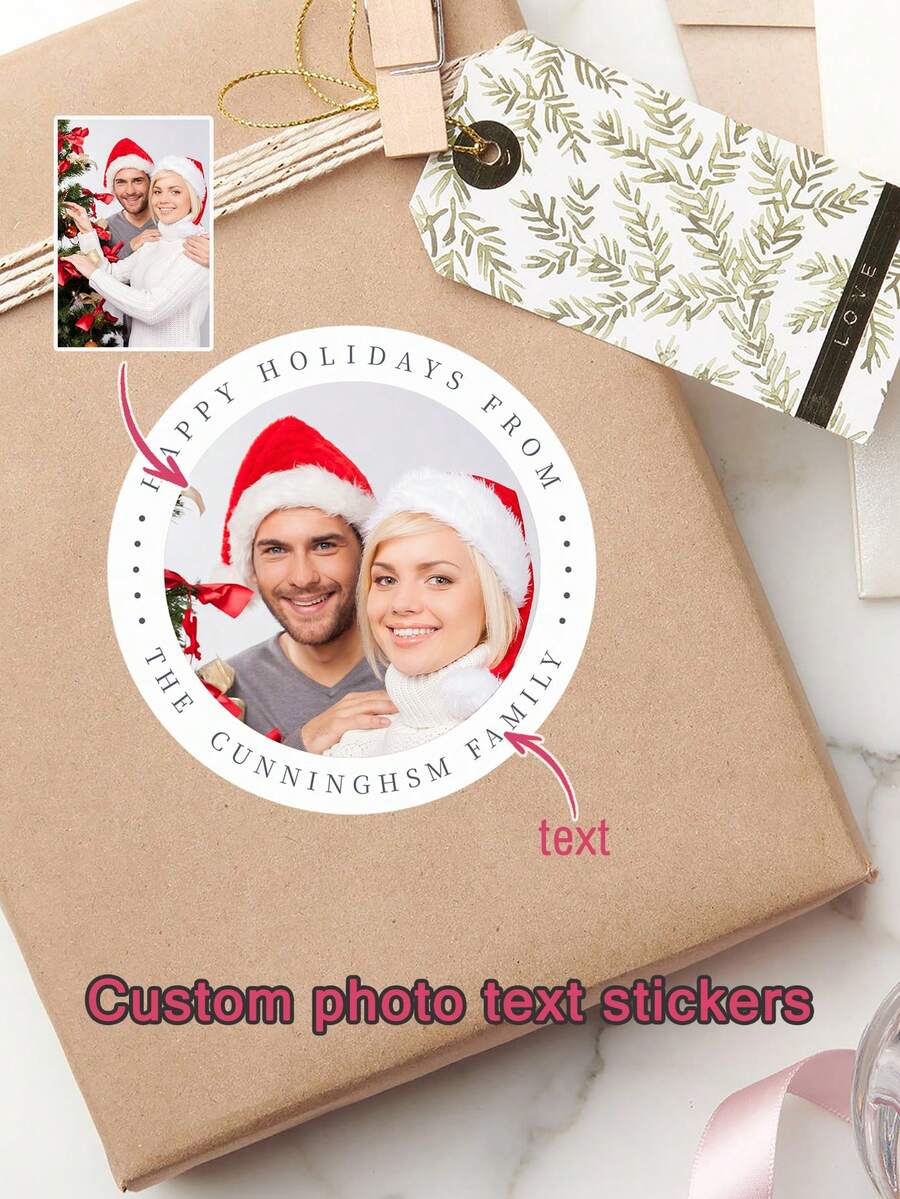 圣诞人物印花贴纸、礼品贴纸 - 彩色 - 查看 1