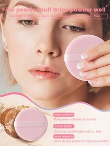 5/10/15/20/25 件化妆工具套装包括：1 个三角形粉扑 + 2 个水滴粉扑 + 2 个圆形粉扑 - 粉色 - 查看 9