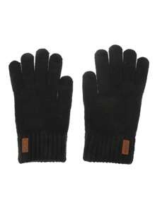 1 双秋冬手套女士男士寒冷天气，女士男士保暖羊毛针织手套，带保暖新雪丽内衬，全指触屏手套防滑骑行滑雪驾驶滑雪手套，暖手器，雪地手套， - 彩色 - 查看 16