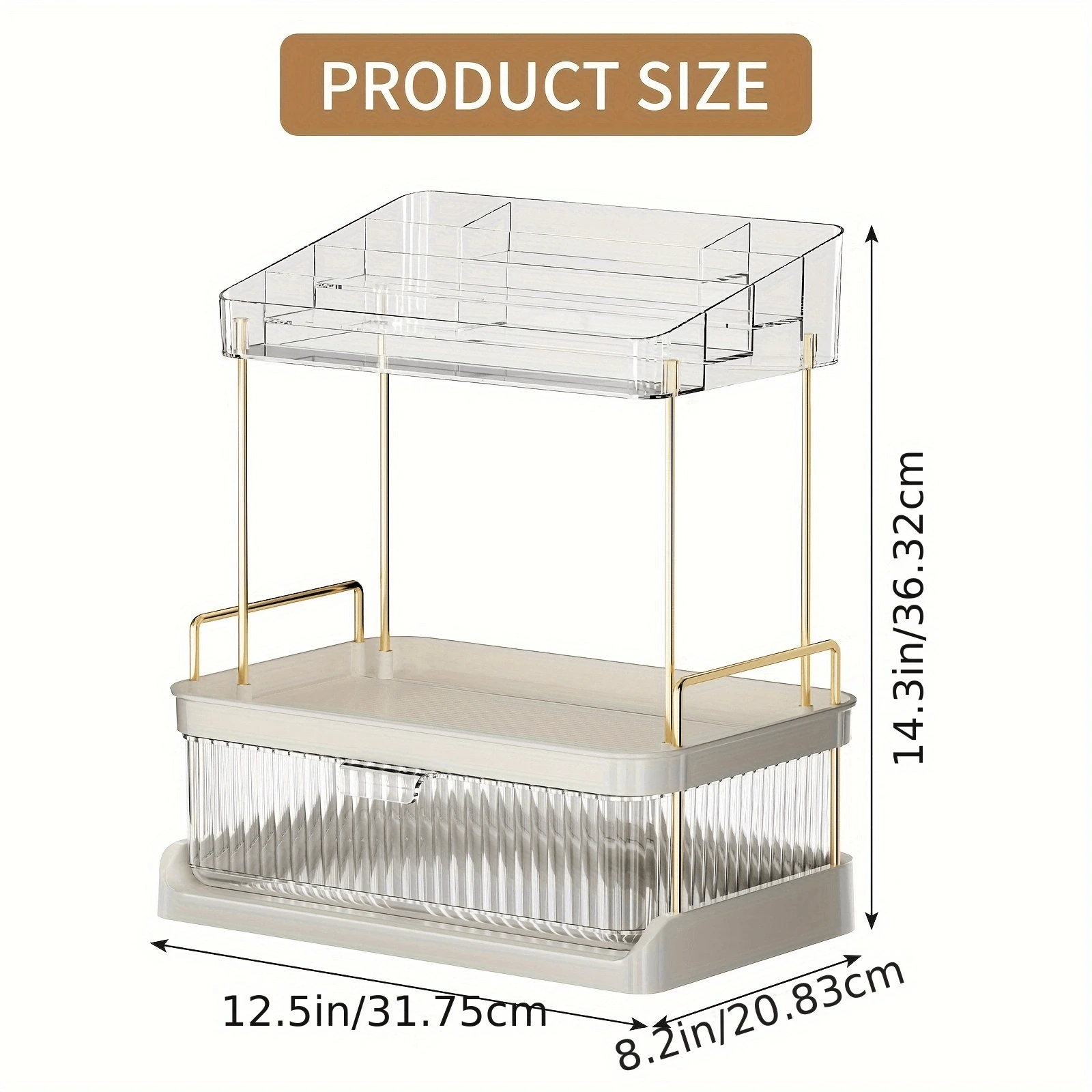 Dressing Table Cosmetics Rack, Cosmetics Storage Box, Large Cosmetics ...