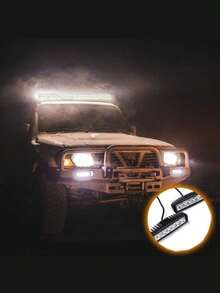 1pc LED Car Work Light, 6 LED Spotlight, 18W White Light Illumination, Car Driving Auxiliary Lighting, High Brightness Lamp - Work Light - View 7