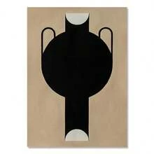 1 件抽象线条柠檬花瓶几何北欧海报墙壁艺术印刷帆布画墙画适用于客厅装饰无框架 - 彩色 - 查看 36