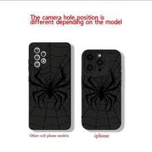 1 Ốp điện thoại chống sốc họa tiết mạng nhện đen, tương thích với iPhone 11/12/13/14/15 Pro/15 Plus/16 Pro Max, cũng tương thích với dòng - Nhiều màu - Xem 8