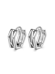 3 件套几何形状组合男士耳环，适合日常佩戴和圣诞节、新年、情人节、节日礼物