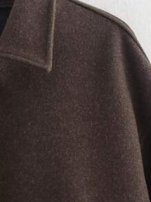 Women's Fashionable Simple And Versatile Commuting Zipper Woolen Coat Tops