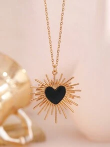 1 件新款时尚多彩大号荆棘爱心吊坠项链适合女性日常佩戴、休闲百搭粗款珠宝 - 34030098 - 查看 10