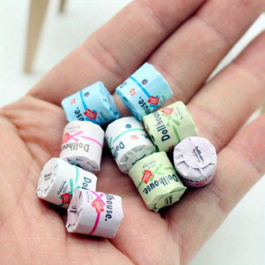4 件 1/12 比例微型纸巾套装装饰品 - DIY 微型厨房/浴室场景装饰 - 完美礼物 - 彩色 - 查看 1
