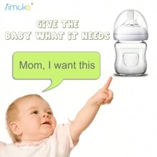 Bình sữa Iimcko® 3 CÁI dành cho trẻ bú mẹ, mang đến cho bé cảm giác thoải mái và ấm áp quen thuộc của bầu ngực mẹ - Trong sáng - Xem 6