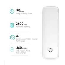 A4 Printer, Bluetooth Wireless Thermal Printer, Ink-Free Printing For Office & Home Use - White - View 6