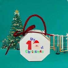 10 hộp quà Giáng sinh cá nhân hóa, hộp quà Giáng sinh, hộp đêm Giáng sinh, hộp quà Giáng sinh đầu tiên, túi đựng bánh quy, hộp kẹo Giáng sinh, tiệc Giáng sinh năm mới - hộp bát giác - Xem 11