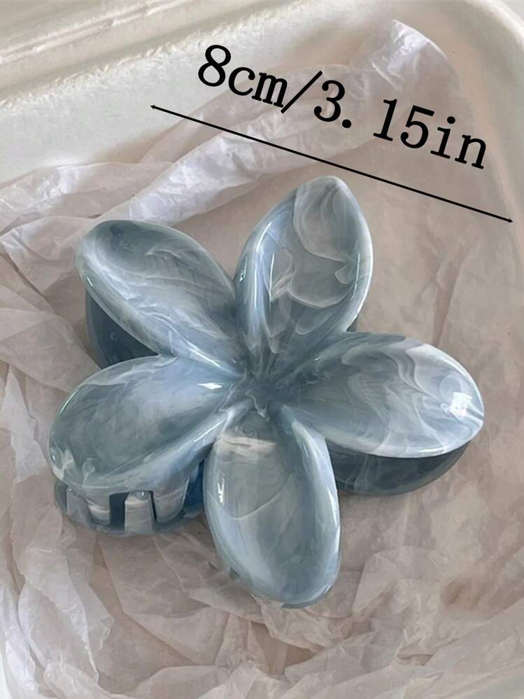 2 件套亮蓝色花朵黑色圆点图案发夹，优雅简约轻巧塑料发饰，适合女性日常、派对、旅行、沐浴、化妆造型等场合，可搭配各种服饰。发夹、发爪、发卡、发夹、发卡、发抓夹、发夹、发卡、发卡、发夹，秋冬季节度假必备。花朵发夹，夏季海滩度假必备。 - 彩色 - 查看 2