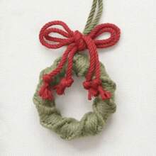 Handmade Knitted Christmas Tree Ornament, Christmas Decor Pendant Hanging, Simple Creative Craft, Christmas Party Supplies, Holiday Decoration, Christmas Tree Backdrop Ornament, Handmade Knitted Prop Wall Hanging Gift Decor,Christmas - Multicolor - View 10