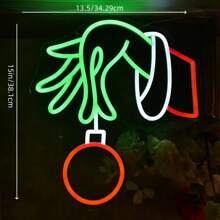 1 件圣诞快乐铃铛霓虹灯 - 手工制作的 LED 墙壁艺术，USB 供电，多色照明适用于家庭和派对装饰，完美的节日礼物，鹿角，鹿头形霓虹灯装饰灯房间卧室派对节日礼物无需电源插头，USB 供电，圣诞装饰圣诞礼物感恩节圣诞树装饰饰品圣诞灯卧室装饰家居装饰派对装饰节日房间装饰 - 多色 - 查看 11